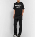 Burberry - Logo-Print Cotton-Jersey T-Shirt - Black