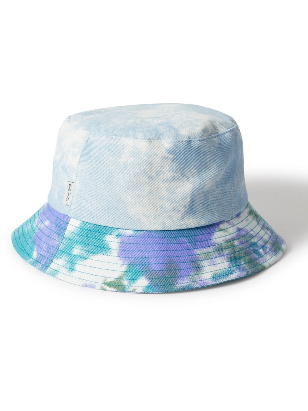 Photo: Paul Smith - Tie-Dyed Cotton-Twill Bucket Hat - Blue
