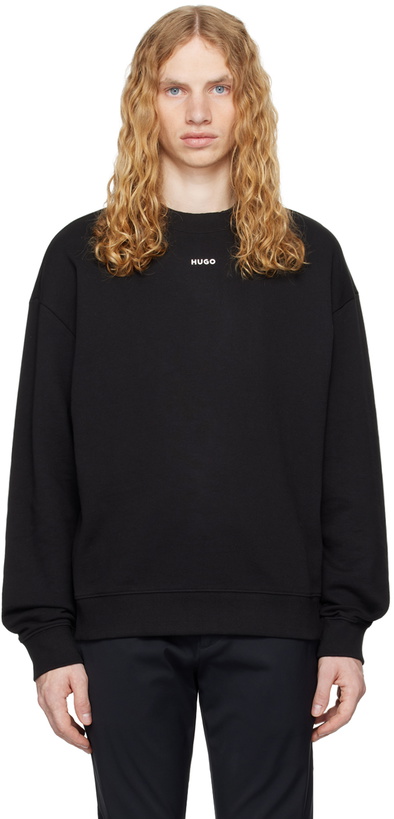 Photo: Hugo Black Cotton-Terry Logo Sweater