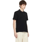 AMI Paris Black Cotton Ami de Coeur Polo