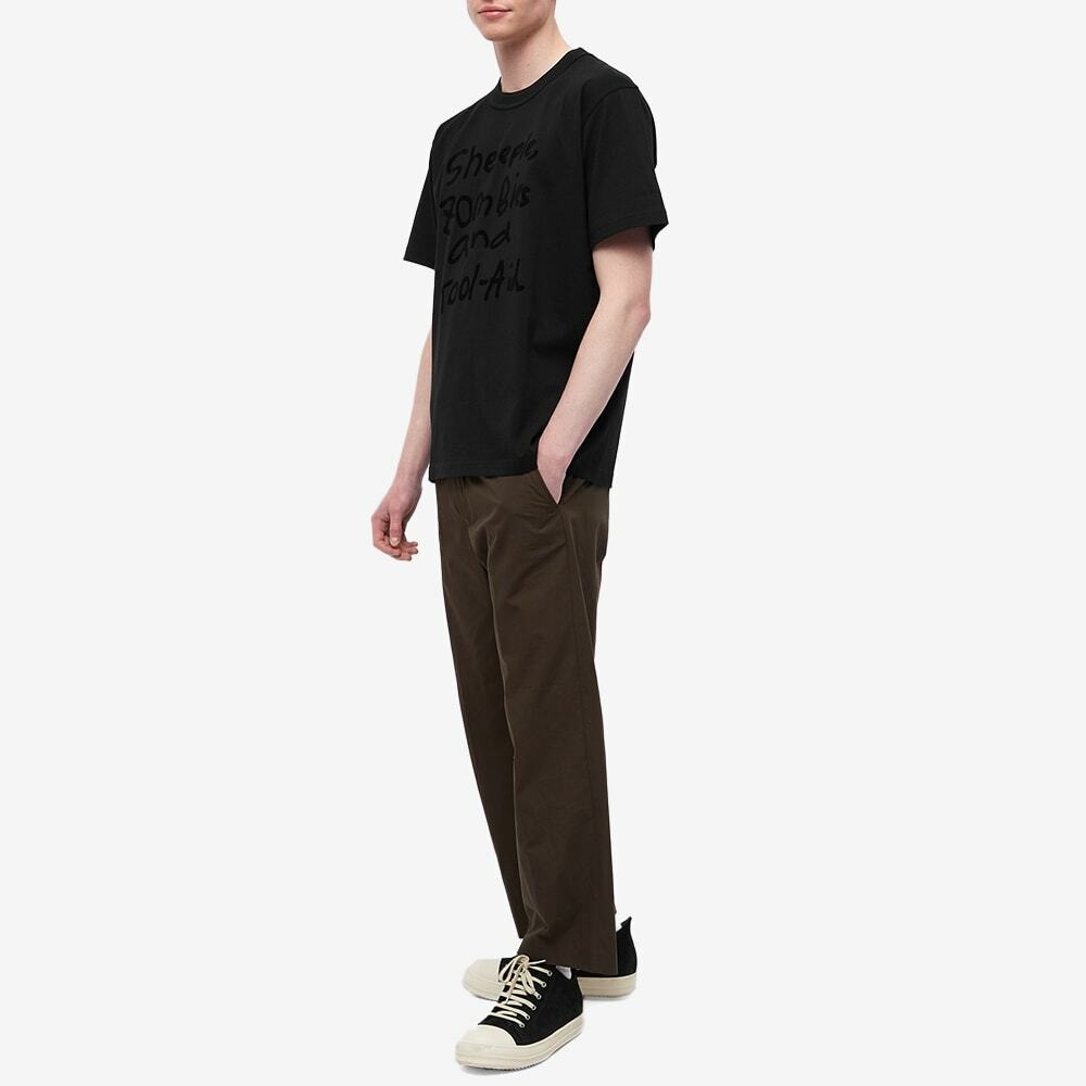 Sacai x MADSAKI Flock Print T-Shirt in Black Sacai