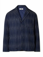 YMC - Scuttler Sashiko Indigo-Dyed Cotton and Wool-Blend Suit Jacket - Blue