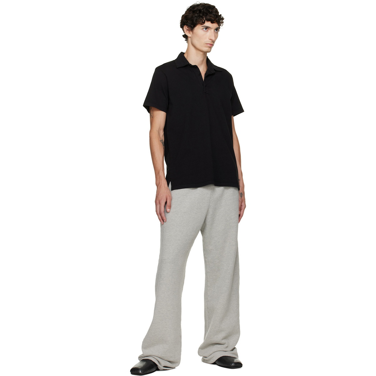 Les Tien Gray Heavyweight Puddle Sweatpants