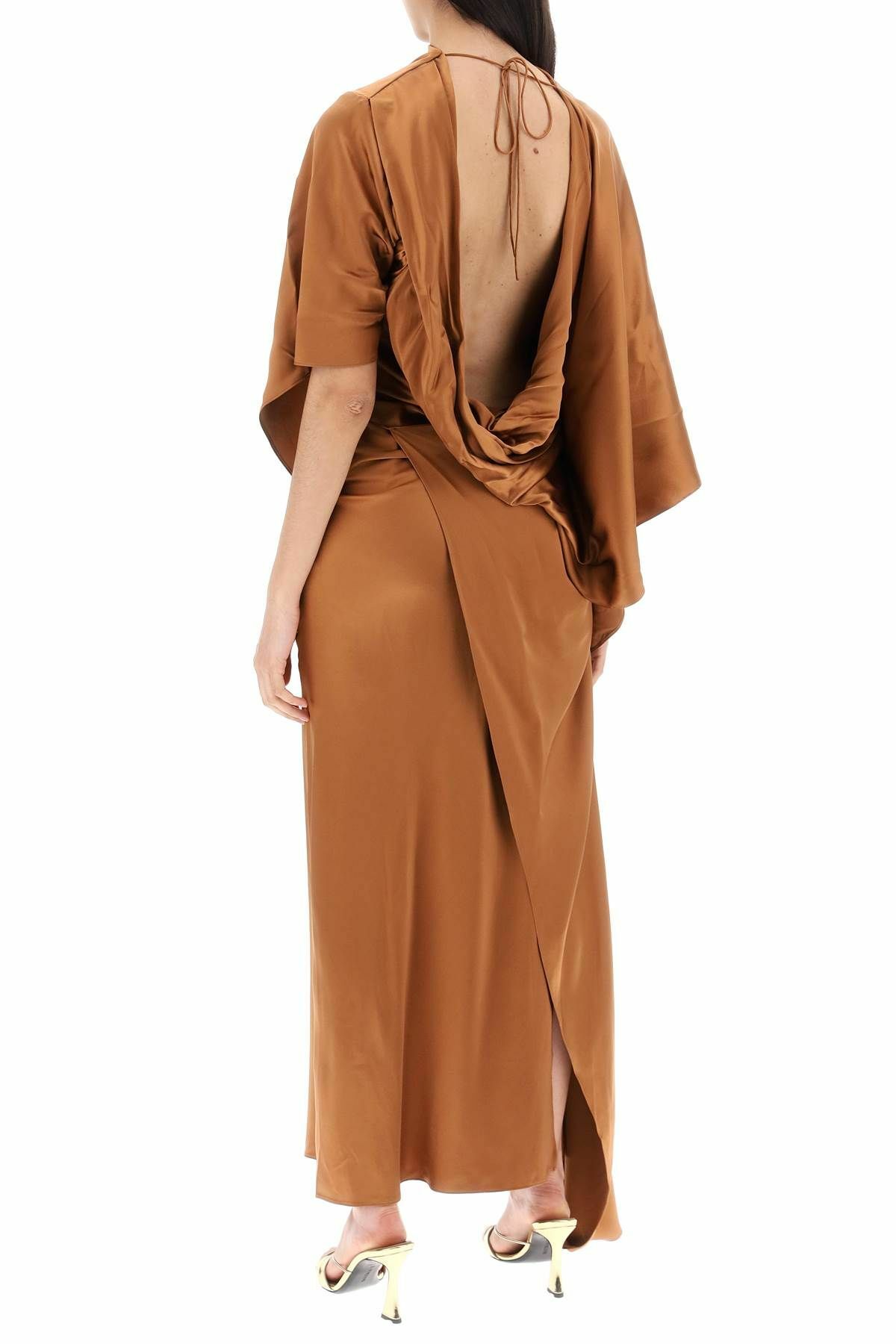 christopher esber dress brown CHRISTOPHER ESBER Sheer Panel Dress Brown Rentals By Mel