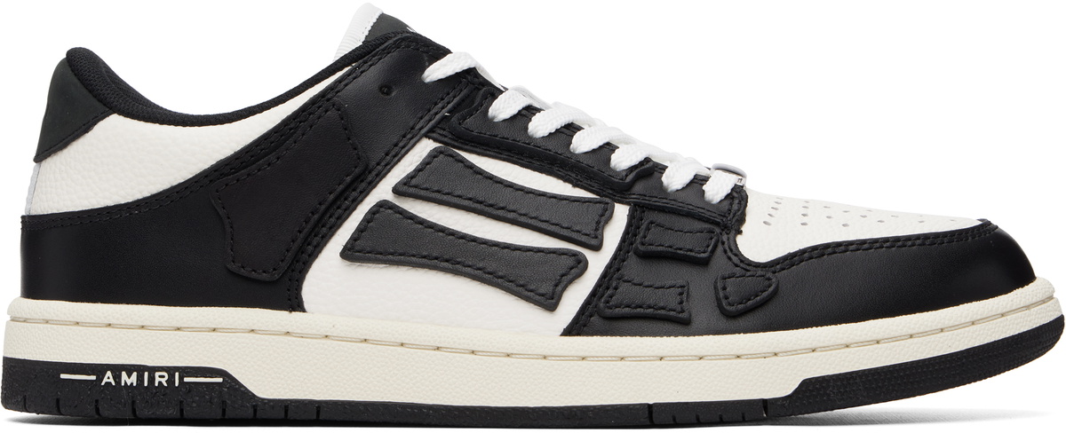 AMIRI Black & White Skel Top Low Sneakers