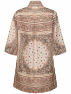 ZIMMERMANN - Tunic Printed Linen Mini Dress