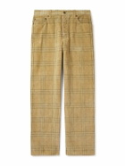 Burberry - Straight-Leg Checked Cotton-Corduroy Trousers - Neutrals