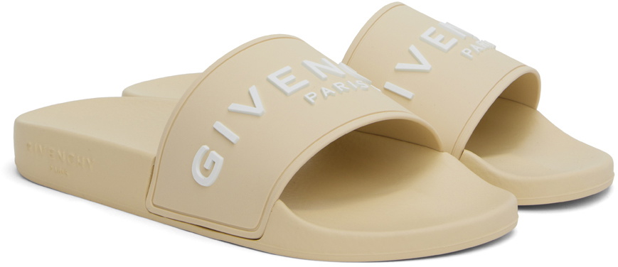 【送料&関税込】Givenchy Rubber Slide Givenchy - Logo-Embossed Rubber Slides - Blue Givenchy