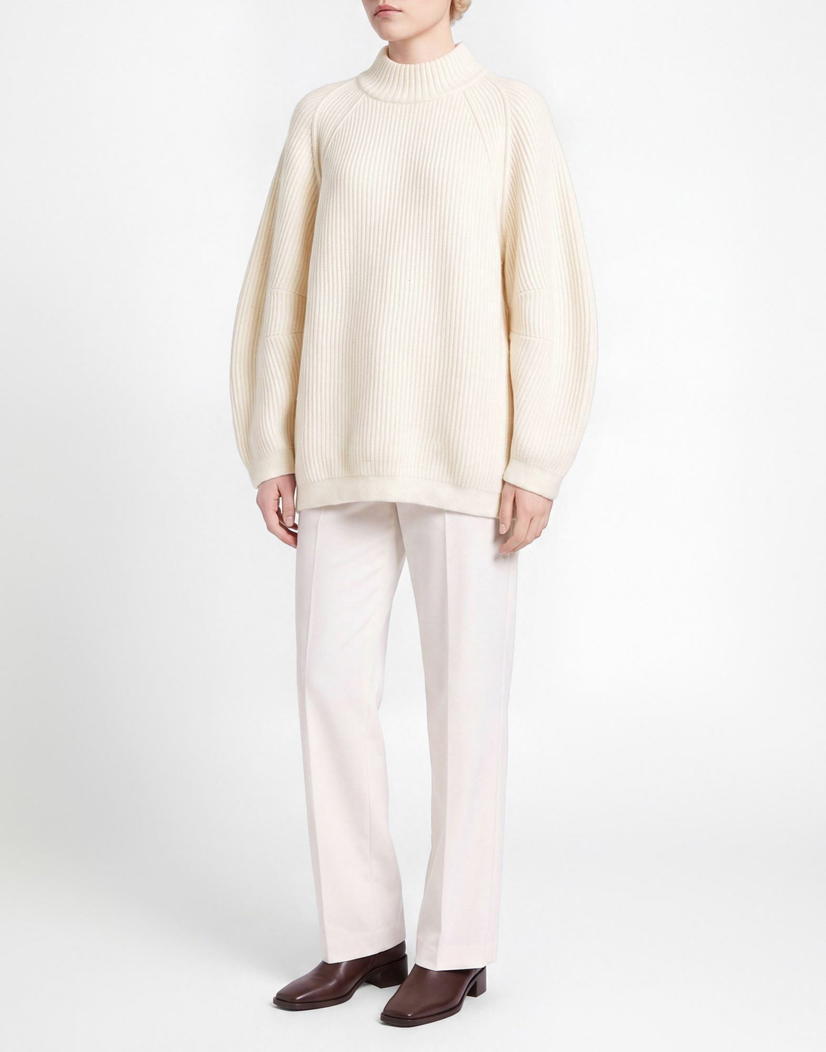 Free People Womens Turtleneck Cream