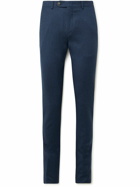 Canali - Straight-Leg Brushed-Wool Trousers - Blue