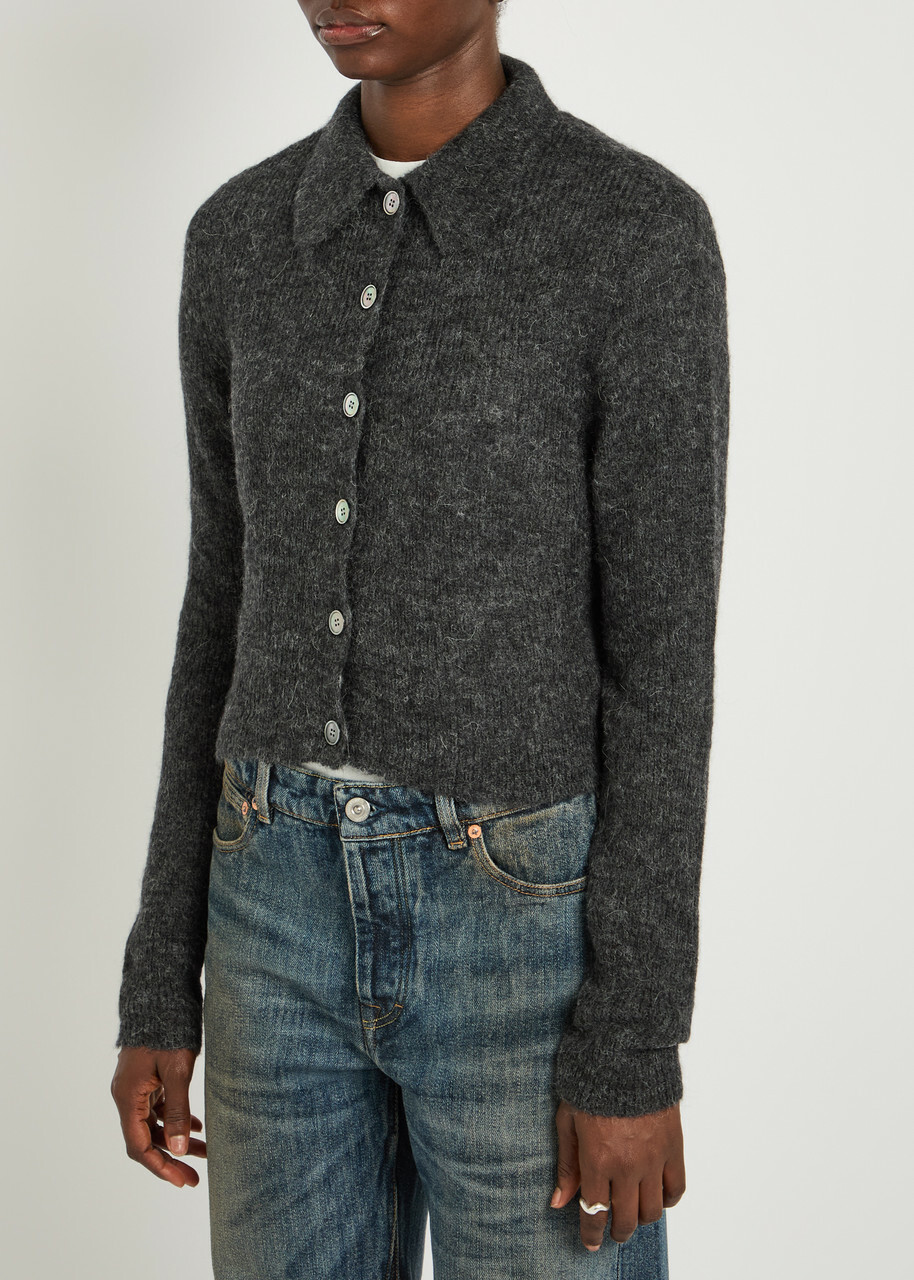 Our Legacy Mazzy Alpaca-blend Cardigan Dark Grey