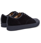 Lanvin - Cap-Toe Suede and Leather Sneakers - Men - Midnight blue