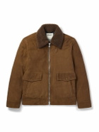 Valstar - Shearling-Trimmed Suede Down Jacket - Brown