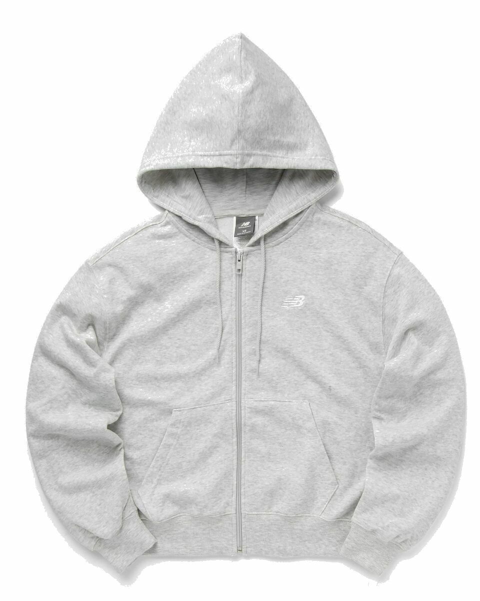 Photo: New Balance Sport Essentials French Terry Full Zip Hoodie Grey - Womens - Zippers