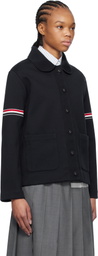 Thom Browne Navy Cotton Loopback Work Jacket