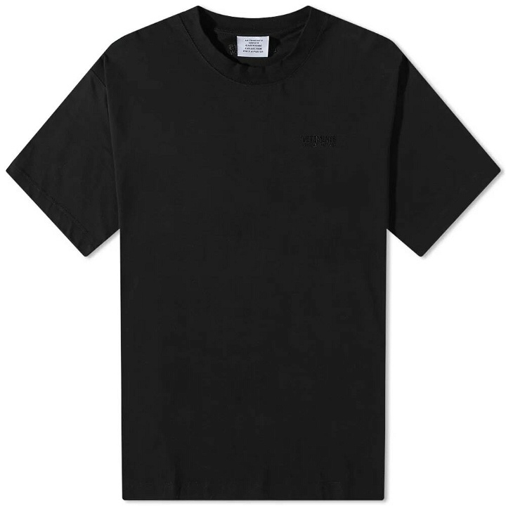 Photo: Vetements Men's All T-Shirt in Black