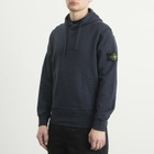 Stone Island Men's Garment Dyed Hoodie in Navy Blue