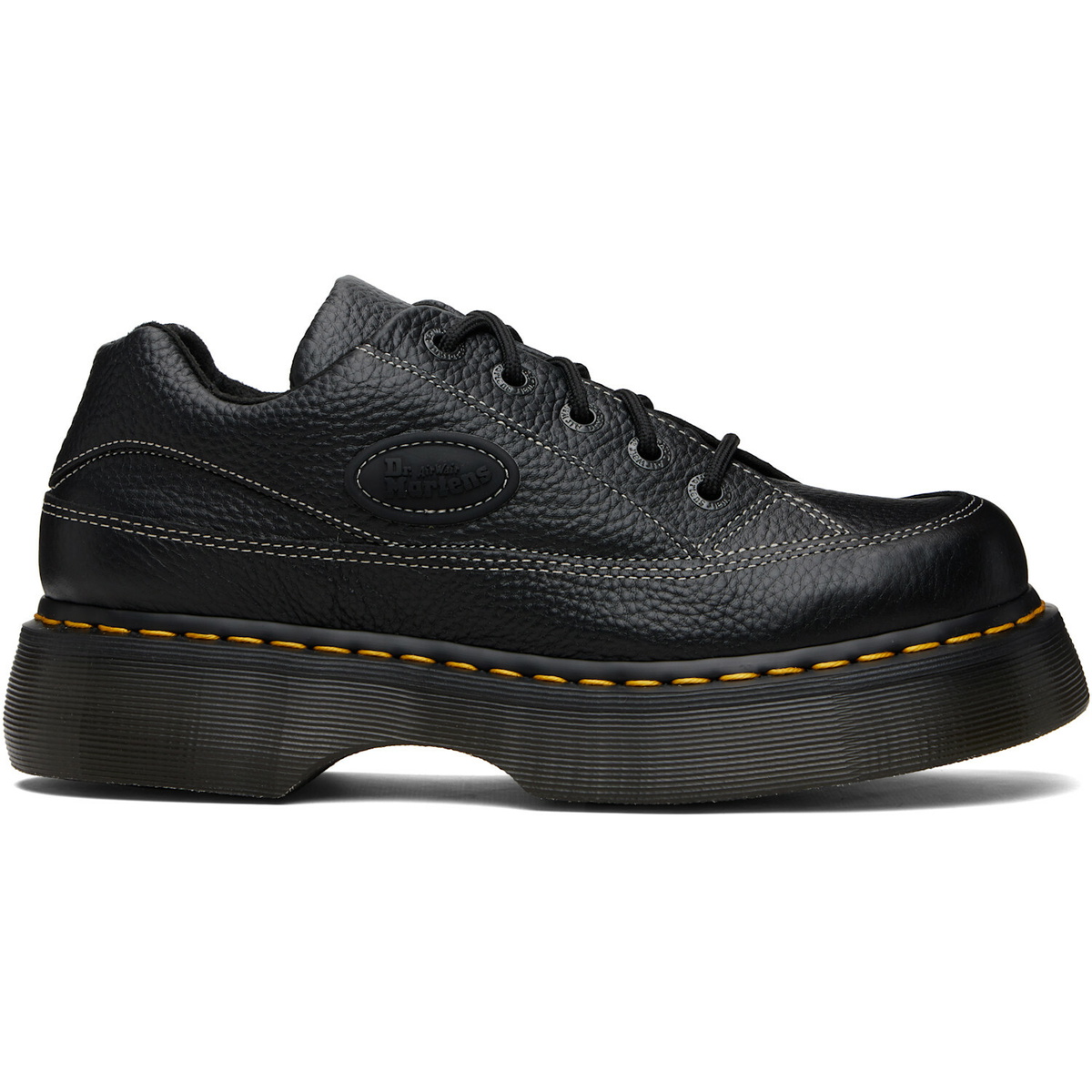 Dr. Martens Black Buzz 5-Eye Milled Nappa Leather Derbys