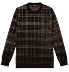 Fendi - Logo-Intarsia Wool Sweater - Brown