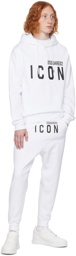 Dsquared2 White 'Be Icon' Hoodie