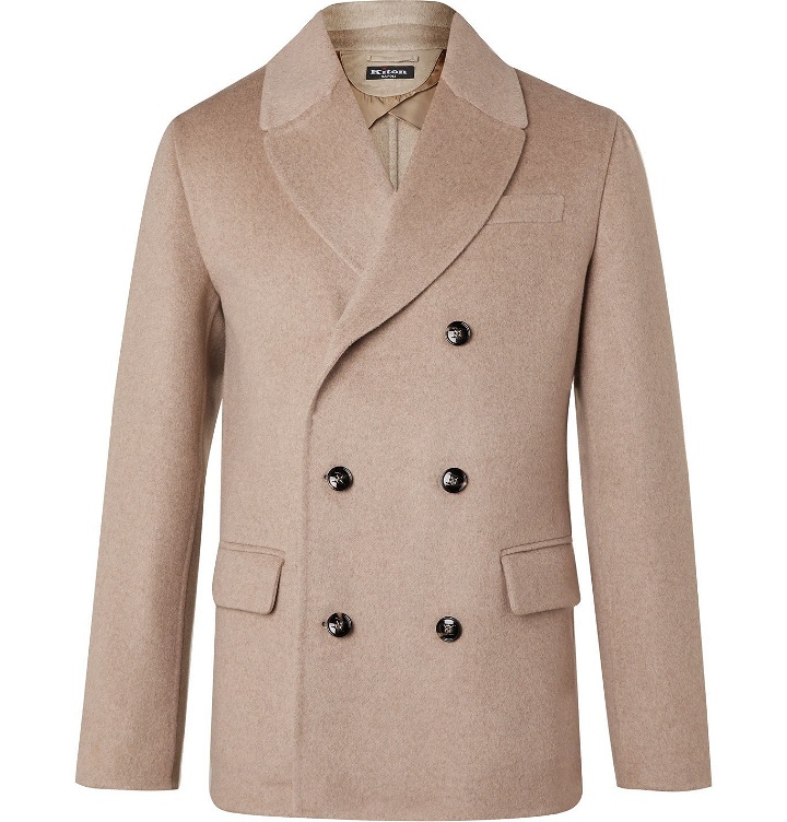 Photo: Kiton - Double-Breasted Cashmere Peacoat - Neutrals