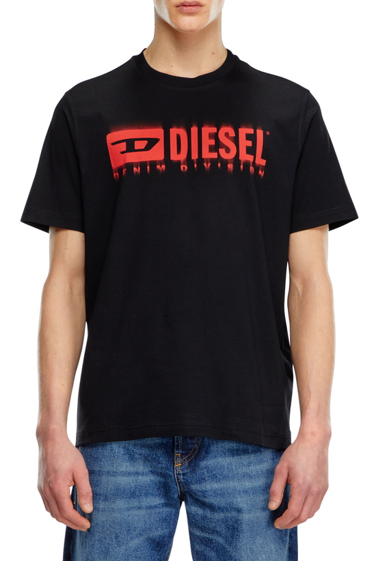 Photo: Diesel T-shirt with blurry Diesel logo - T-Shirts Mens in Black