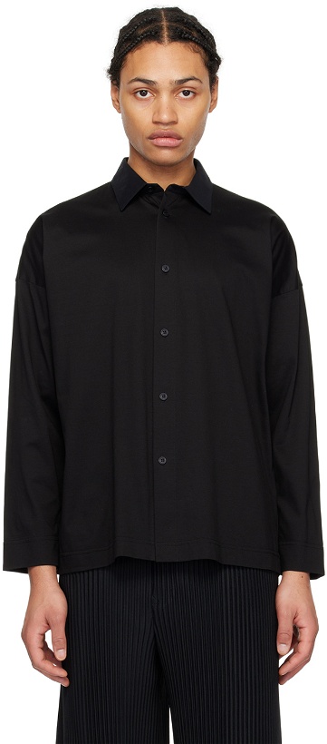 Photo: HOMME PLISSÉ ISSEY MIYAKE Black Dolman Sleeve Shirt