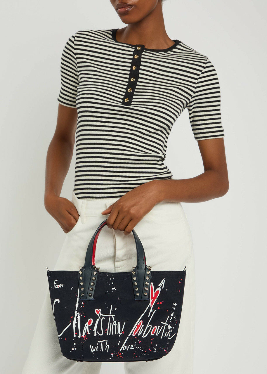 Christian Louboutin Cabata Mini Canvas Tote - Navy - One Size