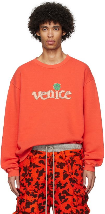 Photo: ERL Red 'Venice' Sweatshirt