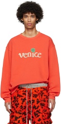 ERL Red 'Venice' Sweatshirt