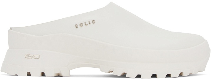 Photo: Solid Homme White Leather Mules