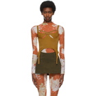 Charlotte Knowles SSENSE Exclusive Tan Tactical Bustier Tank Top