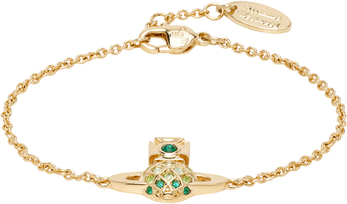 Vivienne Westwood Gold Willa Bas Relief Bracelet Vivienne