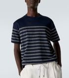 Giorgio Armani Striped cotton-blend T-shirt
