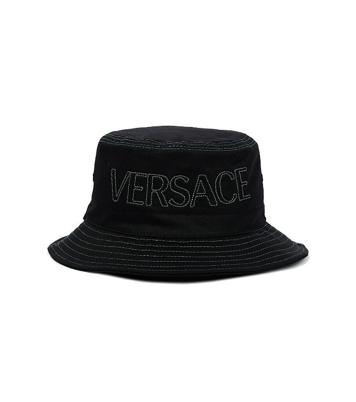 Photo: Versace La Medusa cotton canvas bucket hat