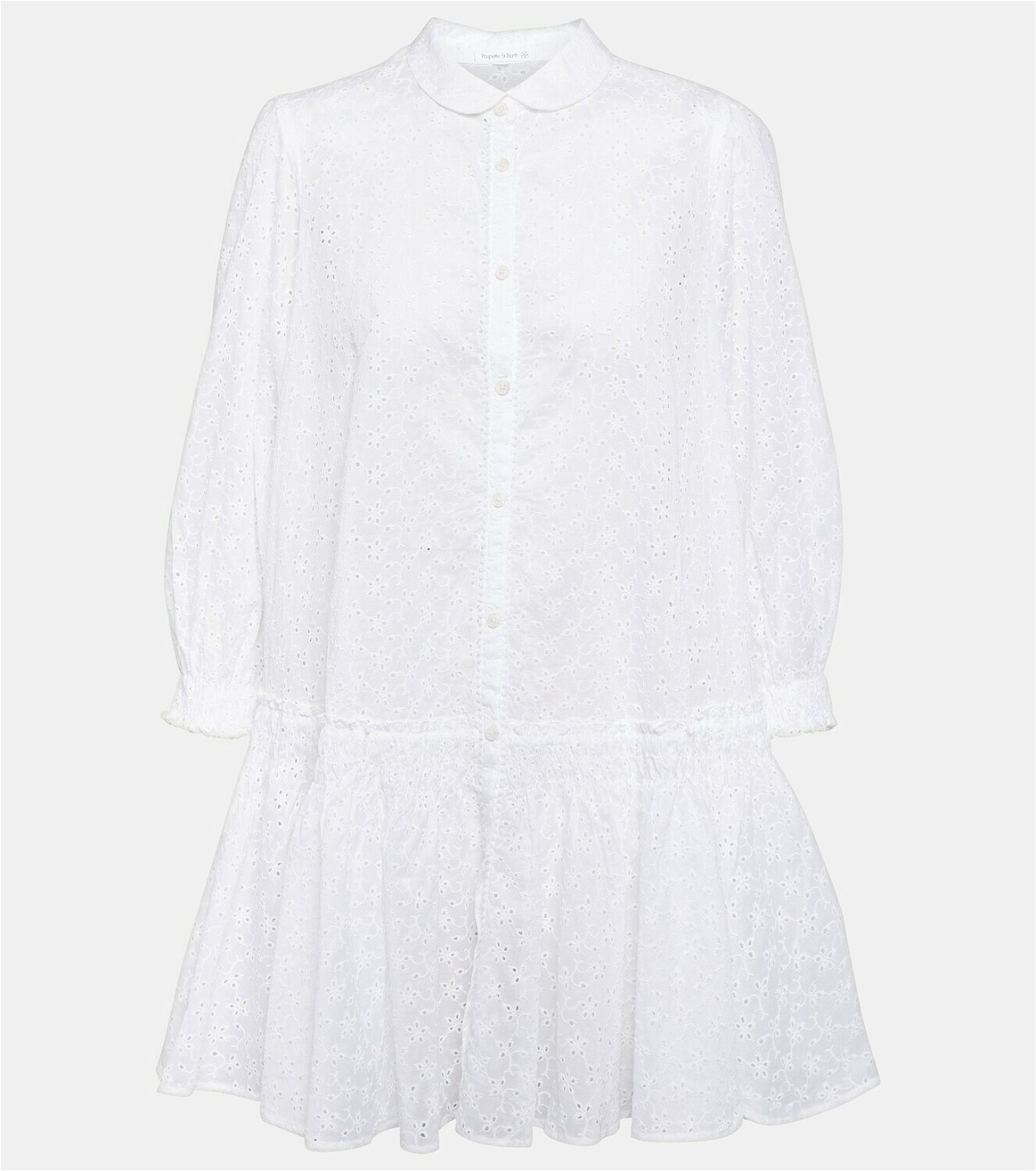 Poupette St Barth Tesorino embroidered cotton shirt dress