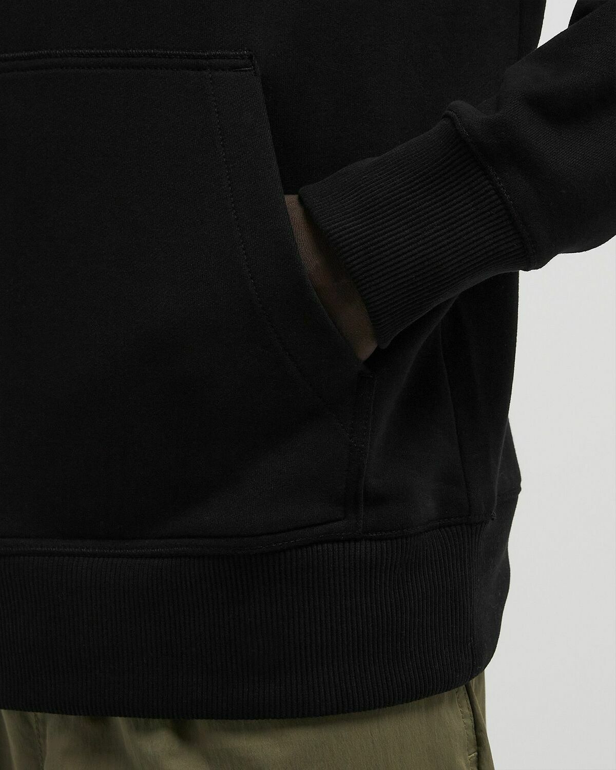 Calvin Klein Jeans WOVEN LABEL HOODIE Black Mens Hoody