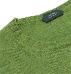 Incotex - Brushed Virgin Wool Sweater - Men - Green