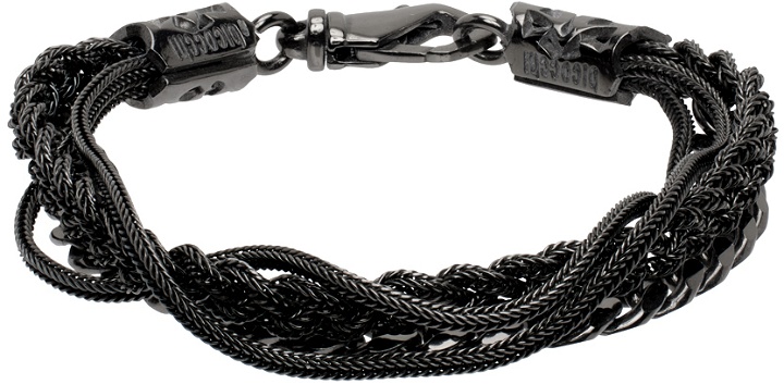 Photo: Emanuele Bicocchi Black 'Chain And Braided' Bracelet