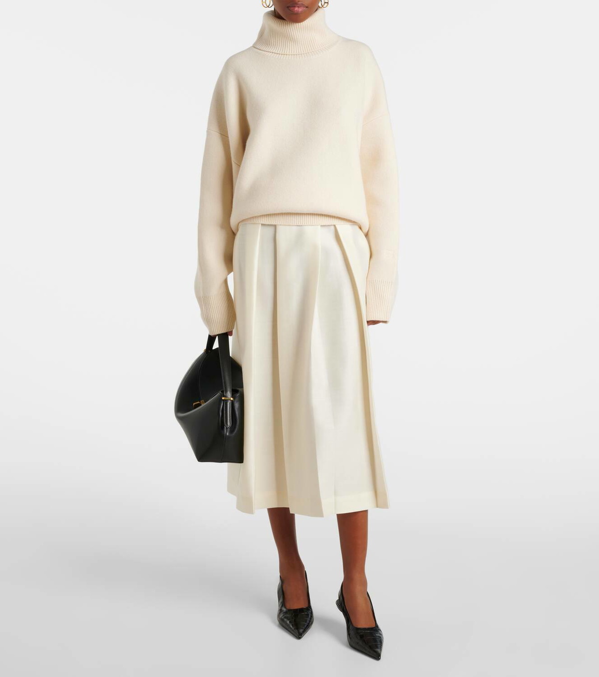 Toteme Twinflower wool and silk midi skirt Toteme