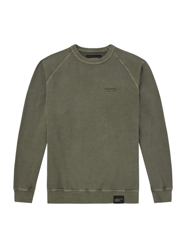 Photo: Neighborhood - Cotton Pigment Dyed Sweatshirt - Green