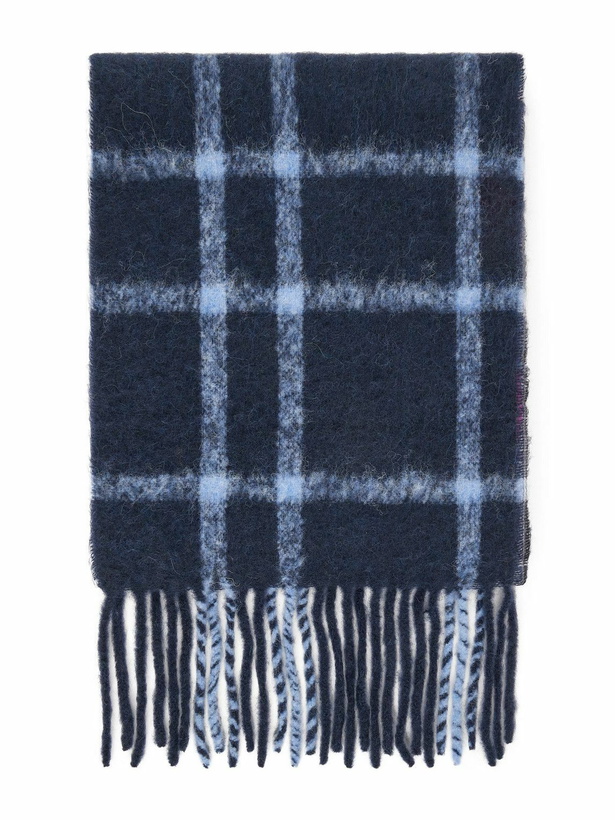 Photo: The Elder Statesman - Fringed Checked Alpaca-Blend Scarf