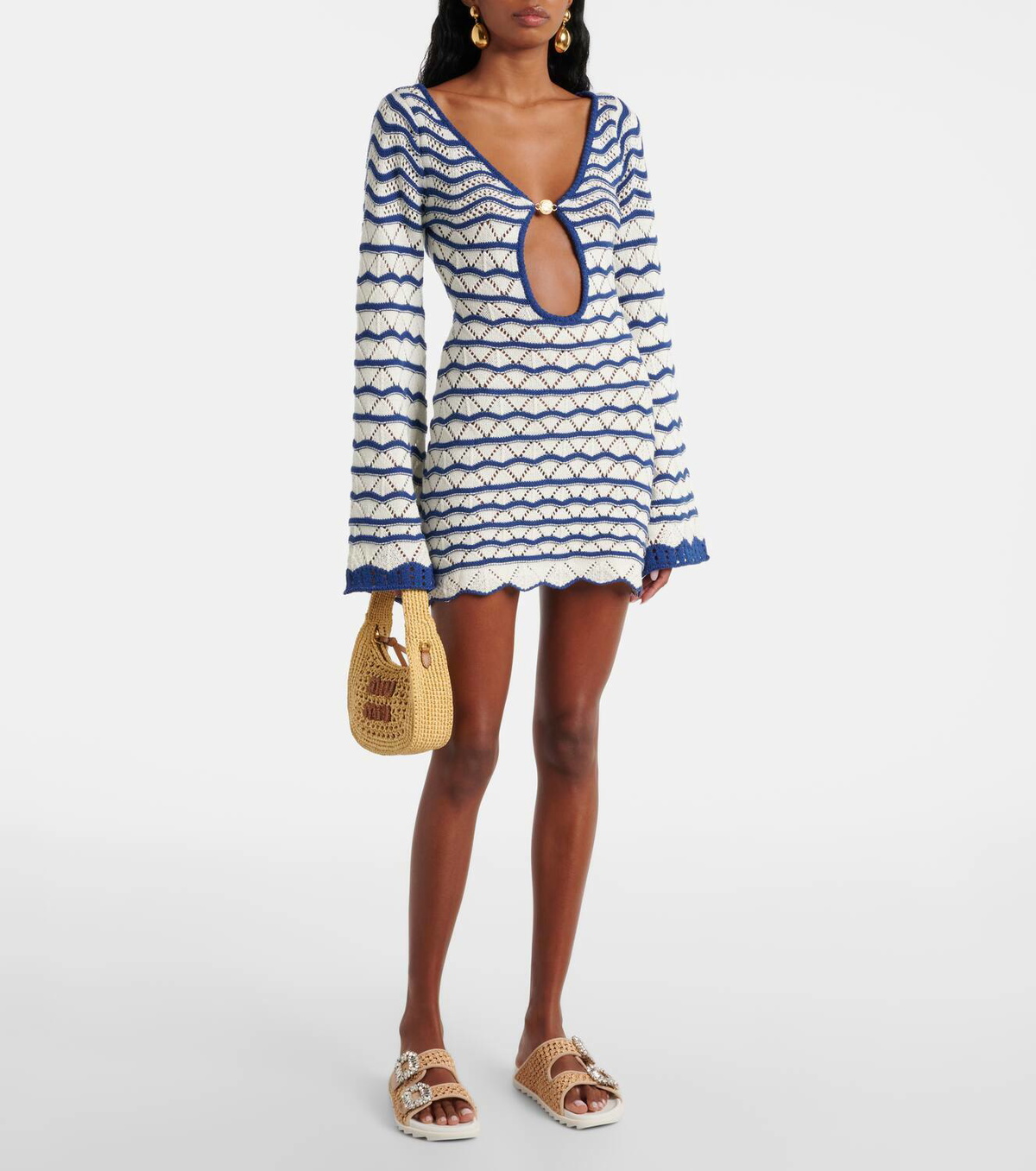 Bananhot Rey striped crochet beach dress Bananhot