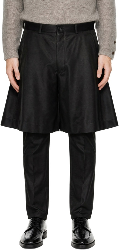 Photo: Comme des Garçons Homme Plus Black Blight Satin Trousers