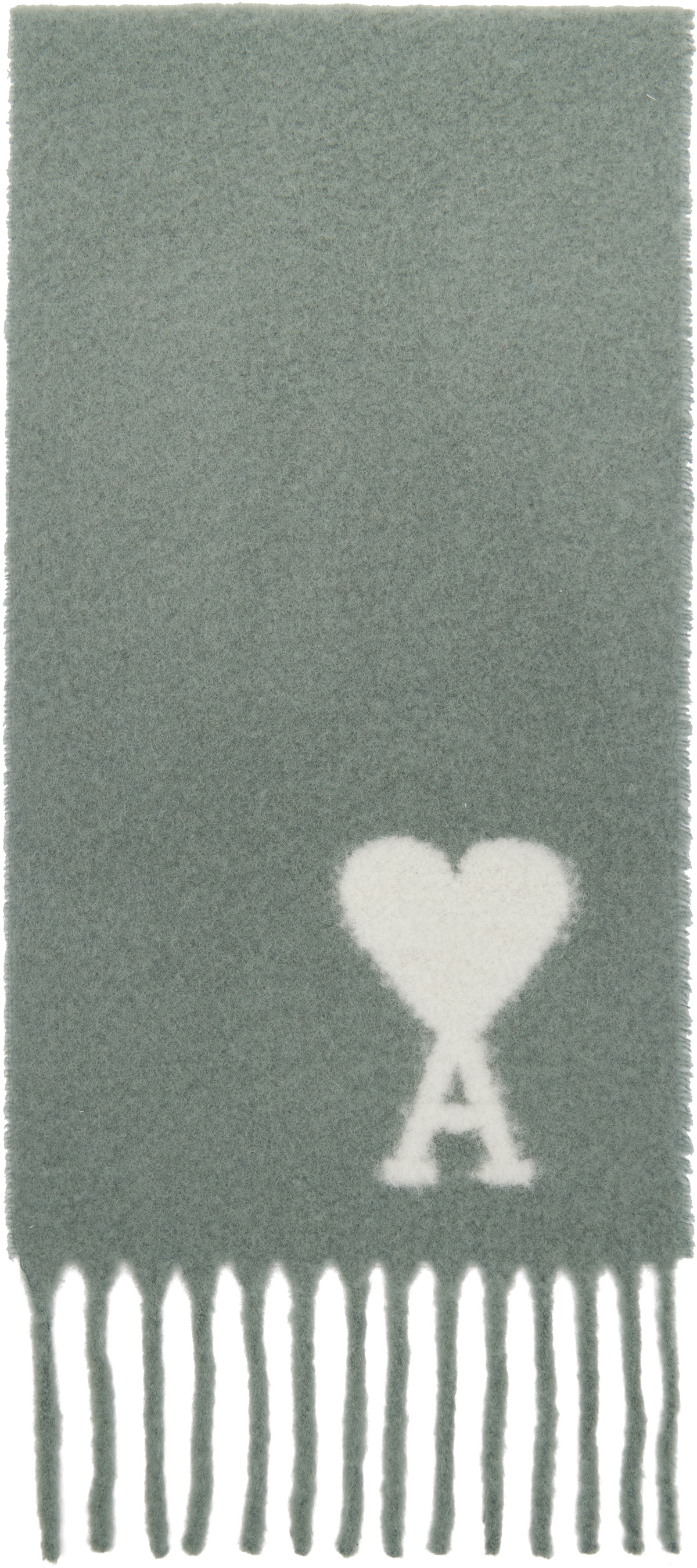 AMI Paris White & Black 'Place Des Victoires' Scarf AMI