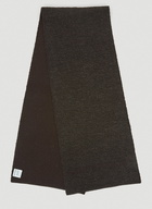 Logo Knit Scarf in Brown