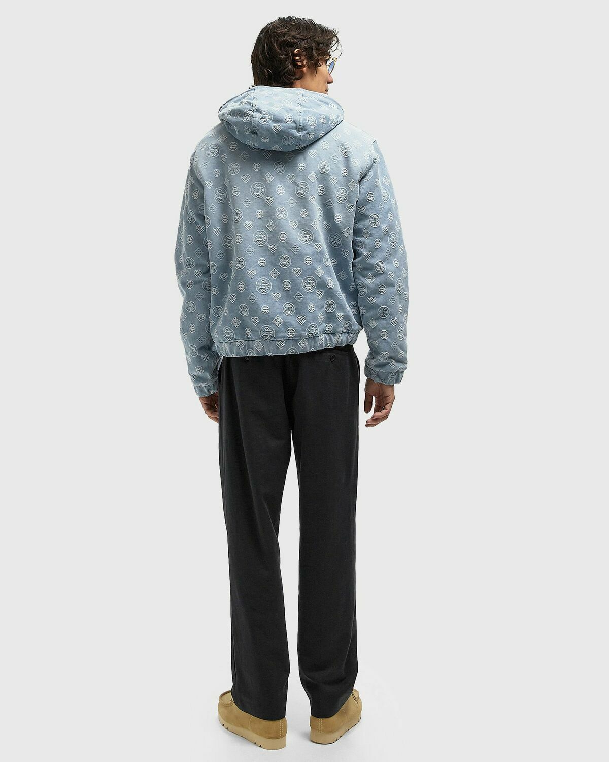 Casablanca CASHMERE TERRY/ DENIM REVERSIBLE JACKET Blue Mens Denim Jacket