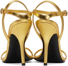 Moschino Gold Tina Heeled Sandals