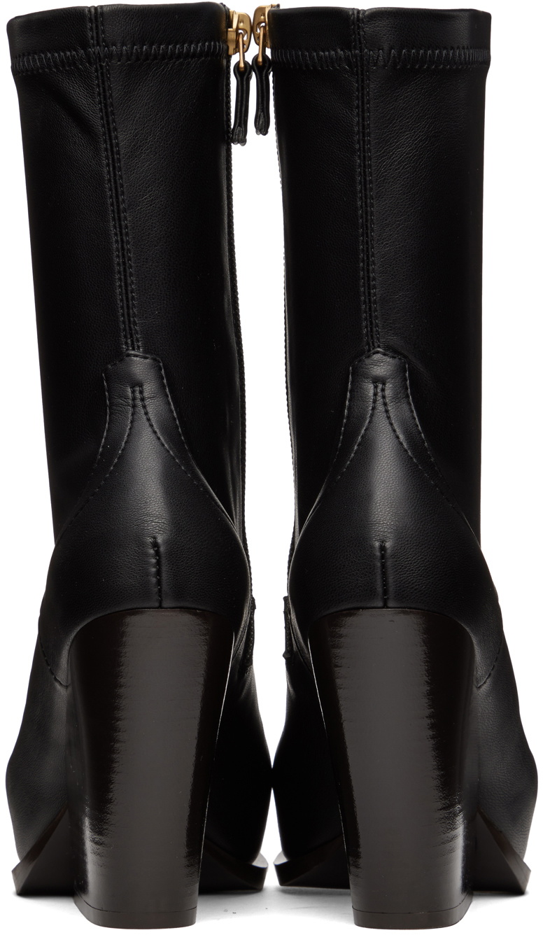 Stella McCartney Black Leather Ankle Boots