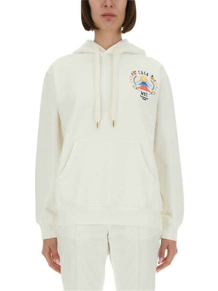 ジャケット [CASABLANCA]White Cotton Blend Jacket Casablanca Cotton-Blend Jacket In White - 43% Off | Editorialist